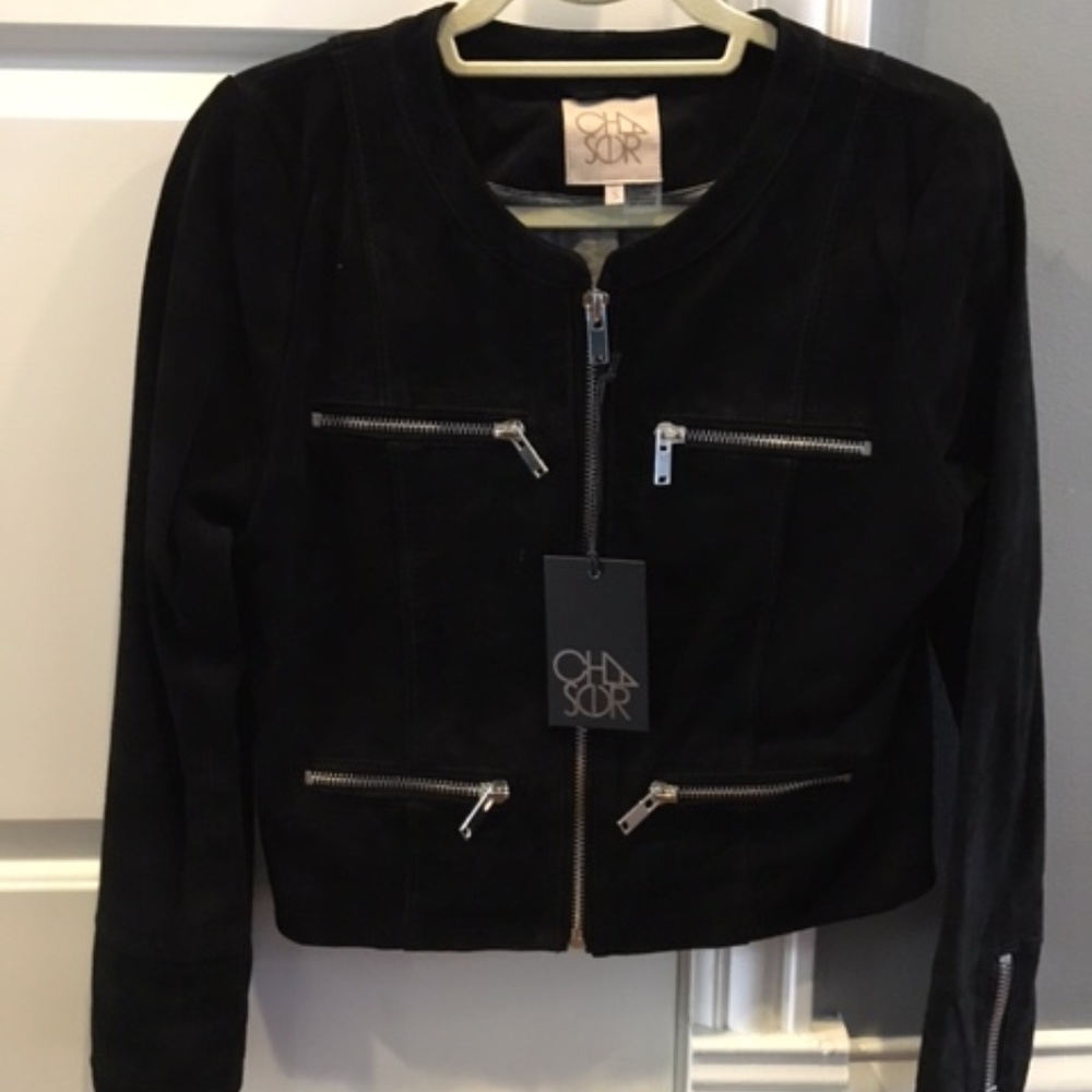 Black Suede Chaser Jacket